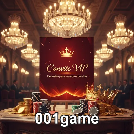 Imagem promocional do site 001game destacando o pacote VIP06 com vantagens exclusivas para jogadores.